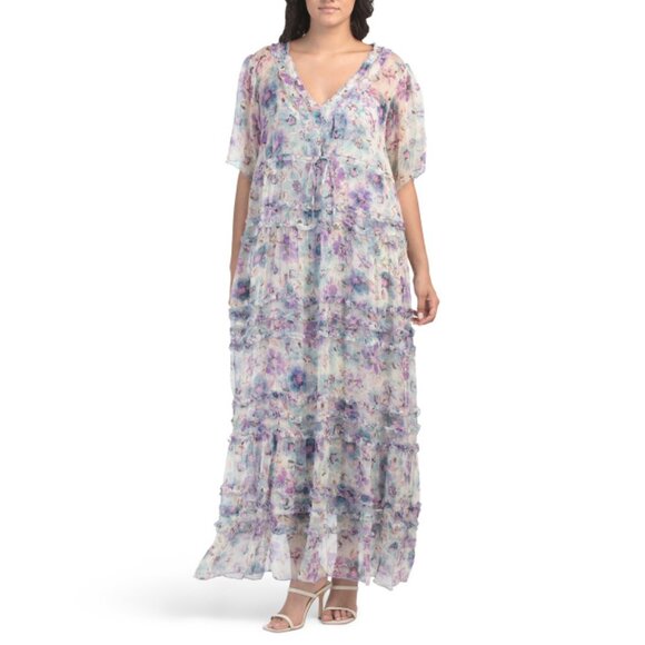 JOHNNY WAS multi Silk Glinda Maxi Dress